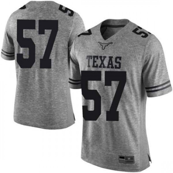 Men's Texas Longhorns #57 Cort Jaquess Gray Limited Official Jersey